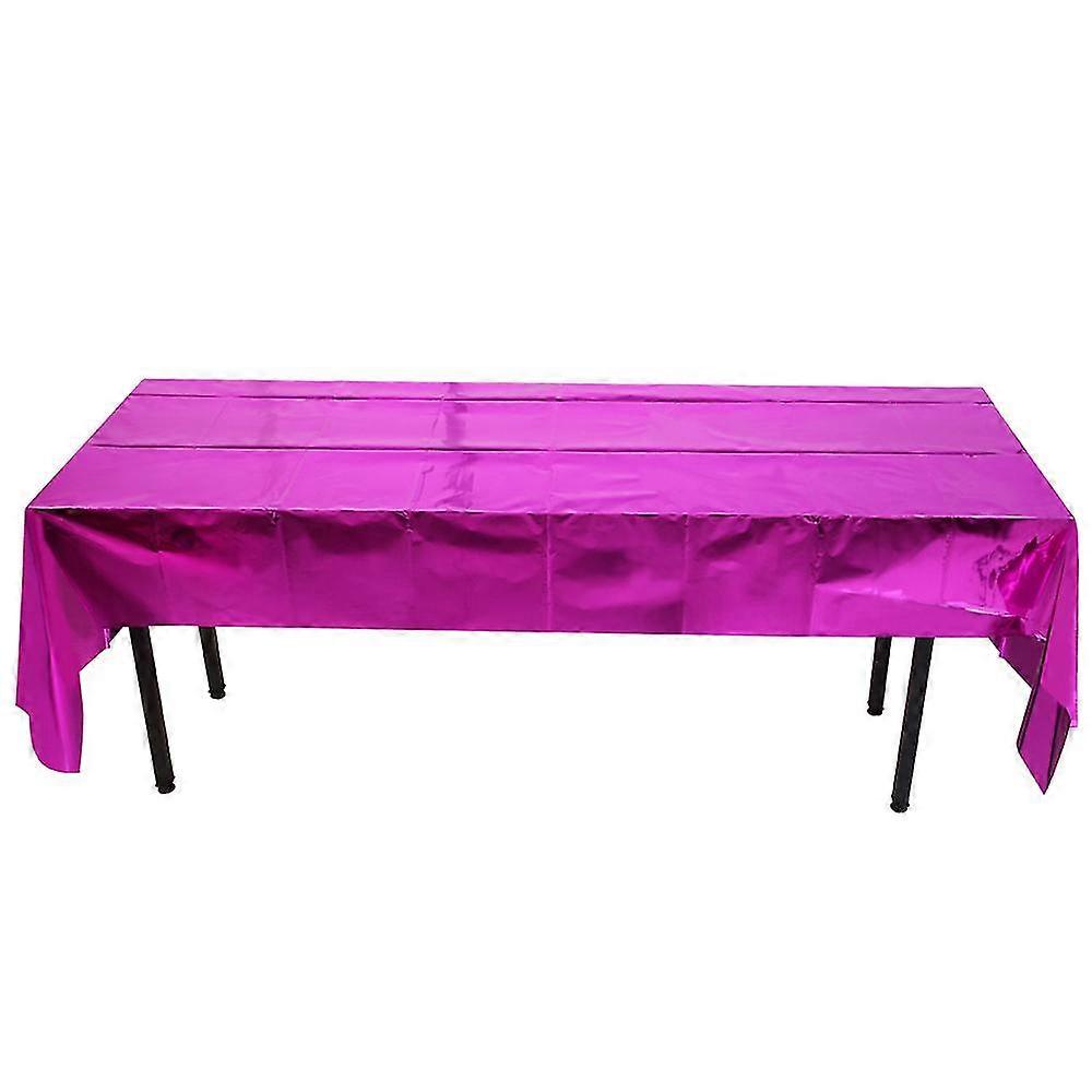 2 Pack Foil Tablecloth Table Cover Shiny Plastic Tablecloth Party