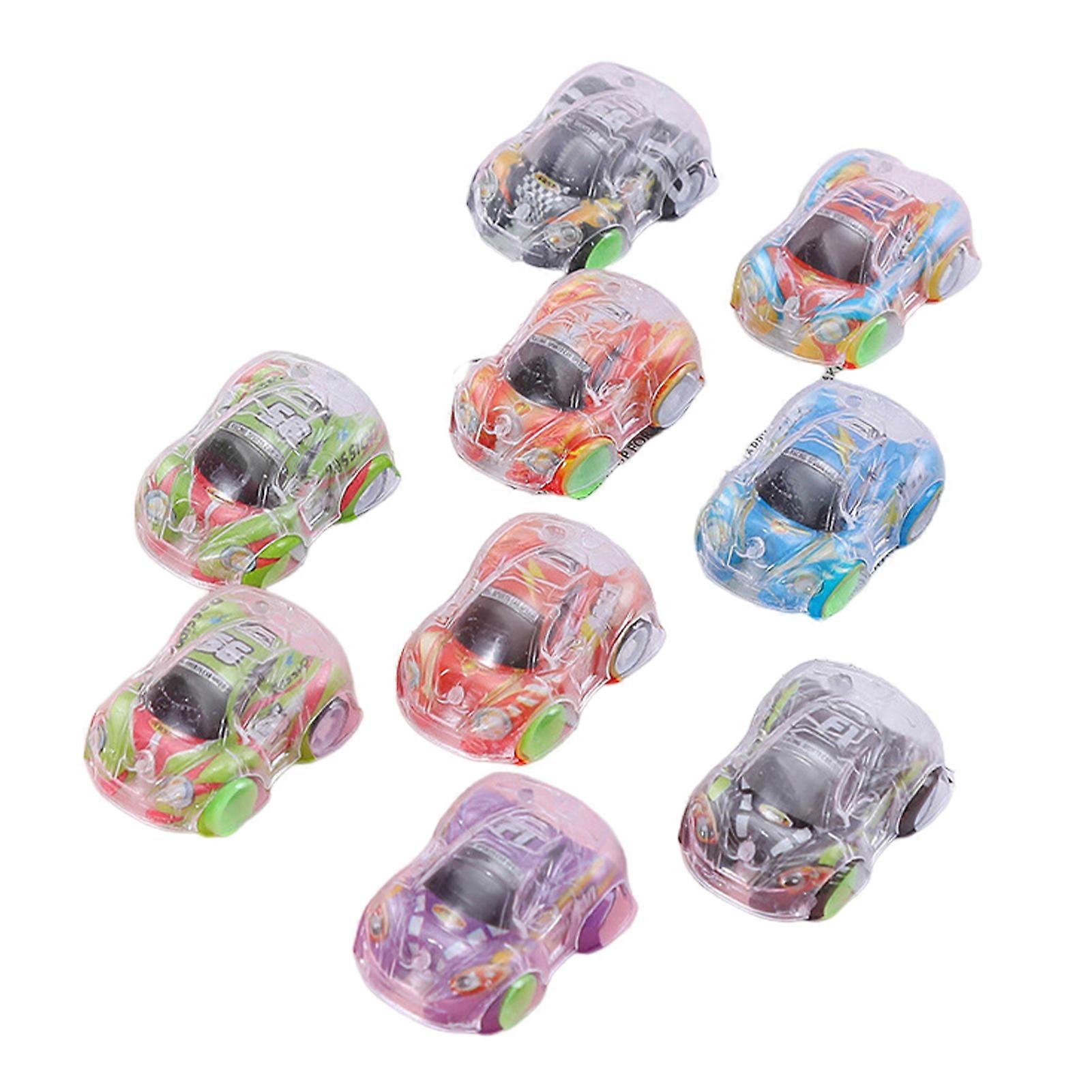 30Pcs Pull Back Car Battery Free Lovely Graffiti Plastic Racing Car Model Toy Classic Interaction Toys Party Favor Mini Simulation Vehicle Toy Model f