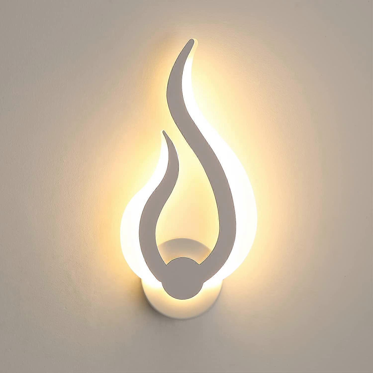 Modern LED Wall Lamp 12W,Warm White 3000K,30cm,Flame Shape