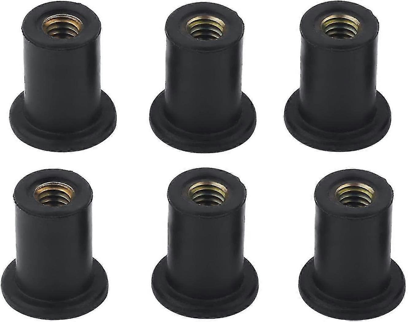 30pcs M5 Black Rubber Windshield Windshield Nut For Motorcycle