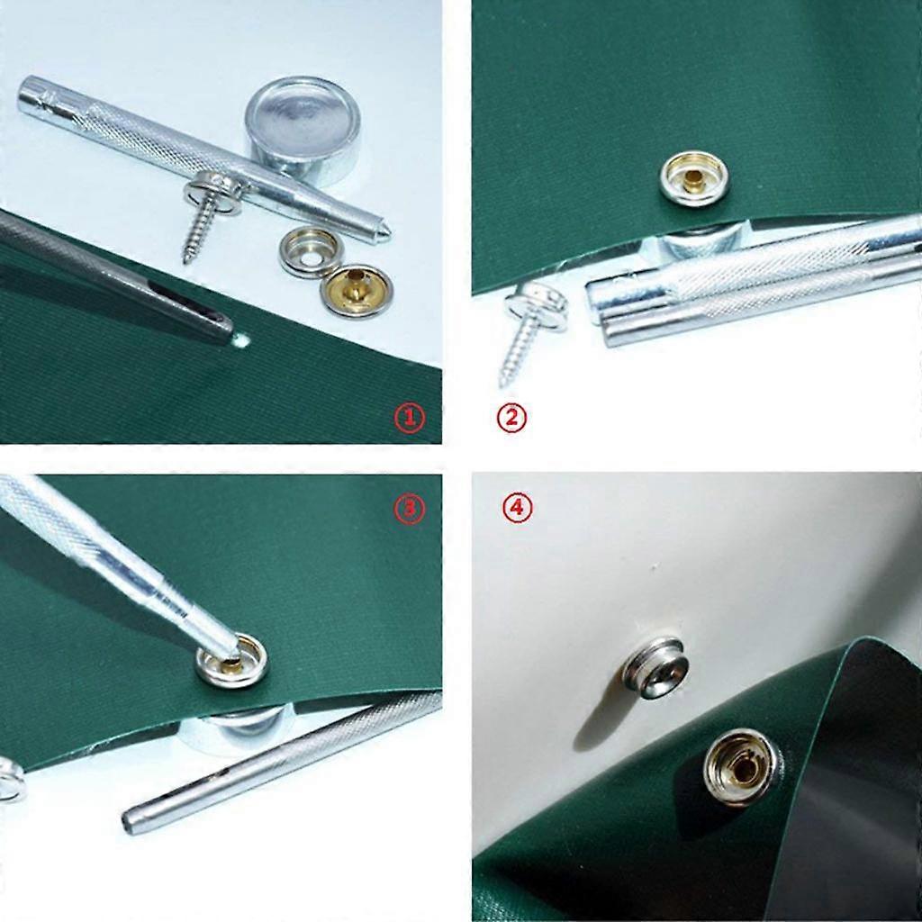 3x Fasteners for Socket Kit with Snap Button in Stainless Steel Marine Fabric