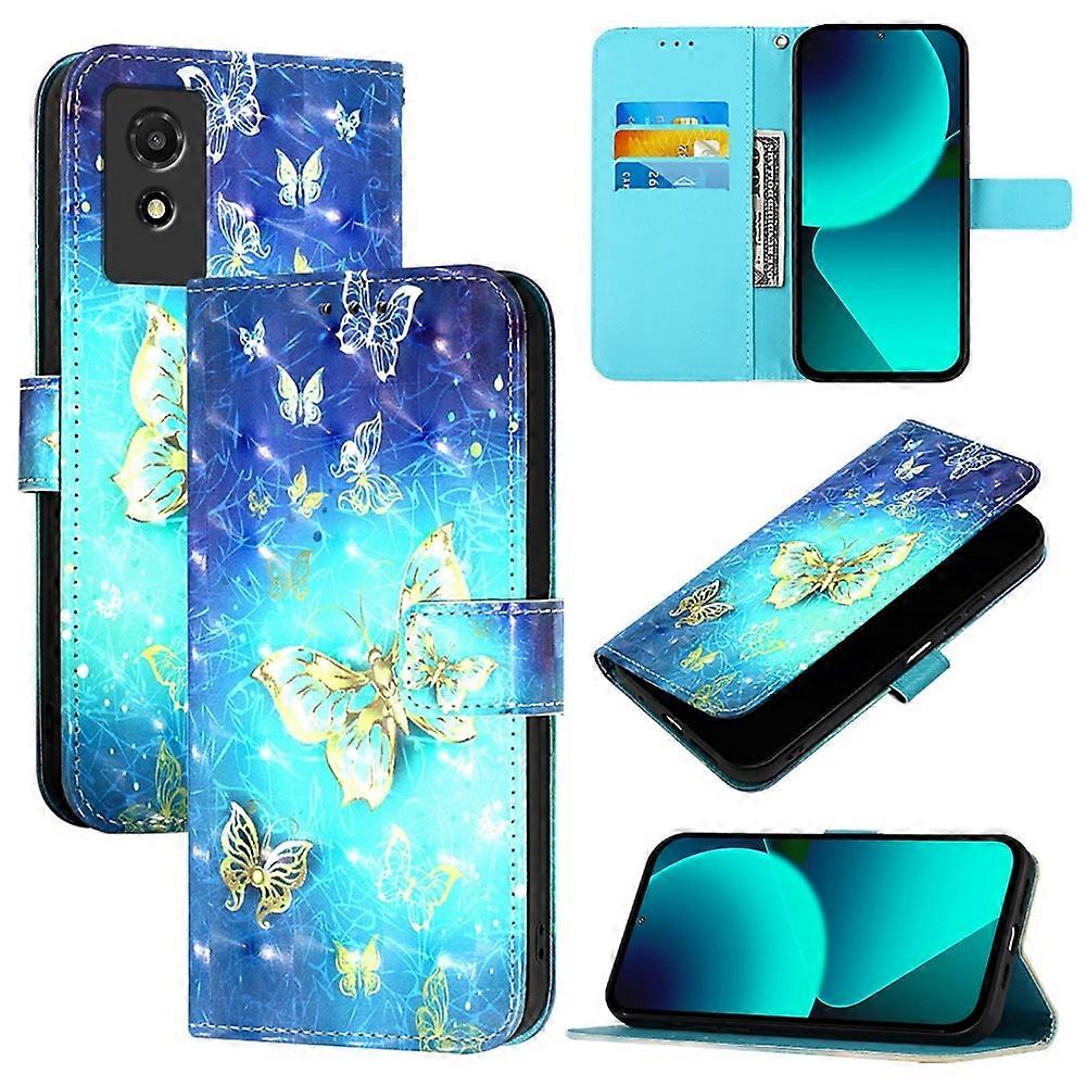 3D Painting Leather Case For TCL 501