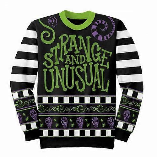Beetlejuice Unisex Adult Strange And Unusual Knitted Jumper