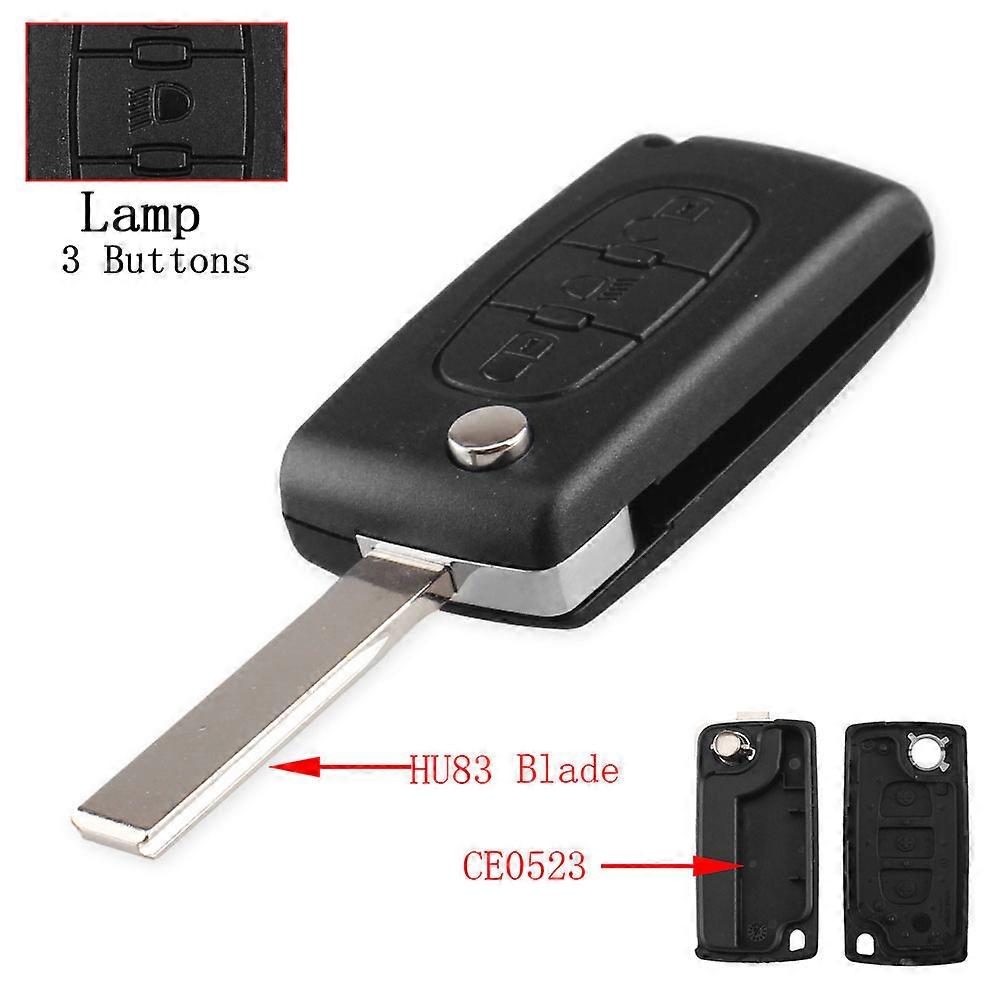 Remote key Case for Peugeot 207 307 308 407 607 807 For Citroen C2 C3 C4 C5 C6 Flip Folding Car Key shell 2/3/4 Buttons