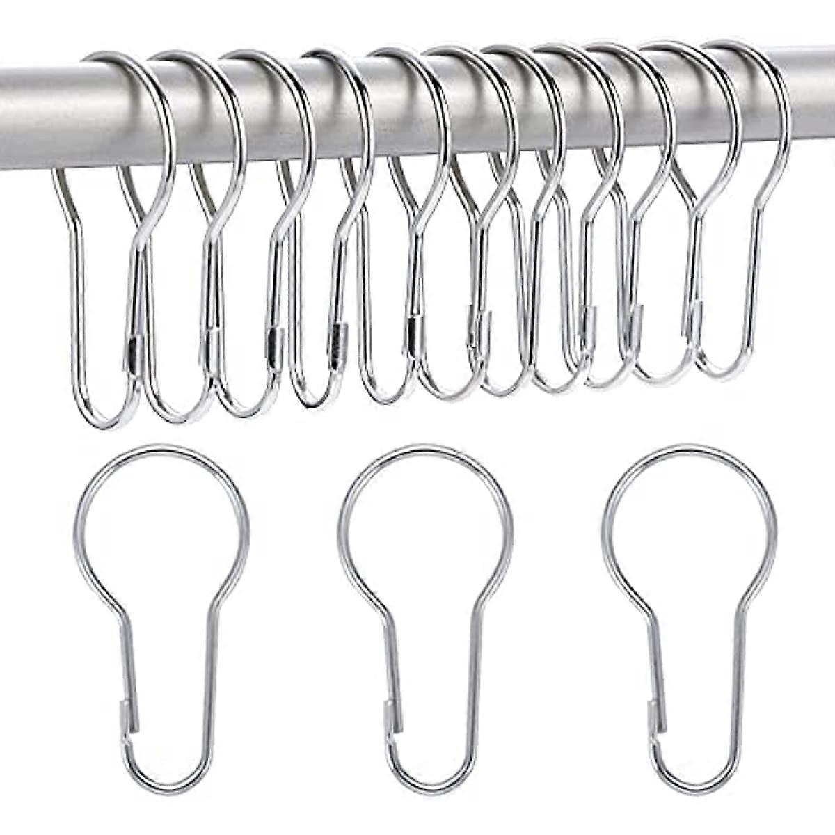 40 Pack Shower Curtain Ring Hanging Hooks for Sorting and Organizing