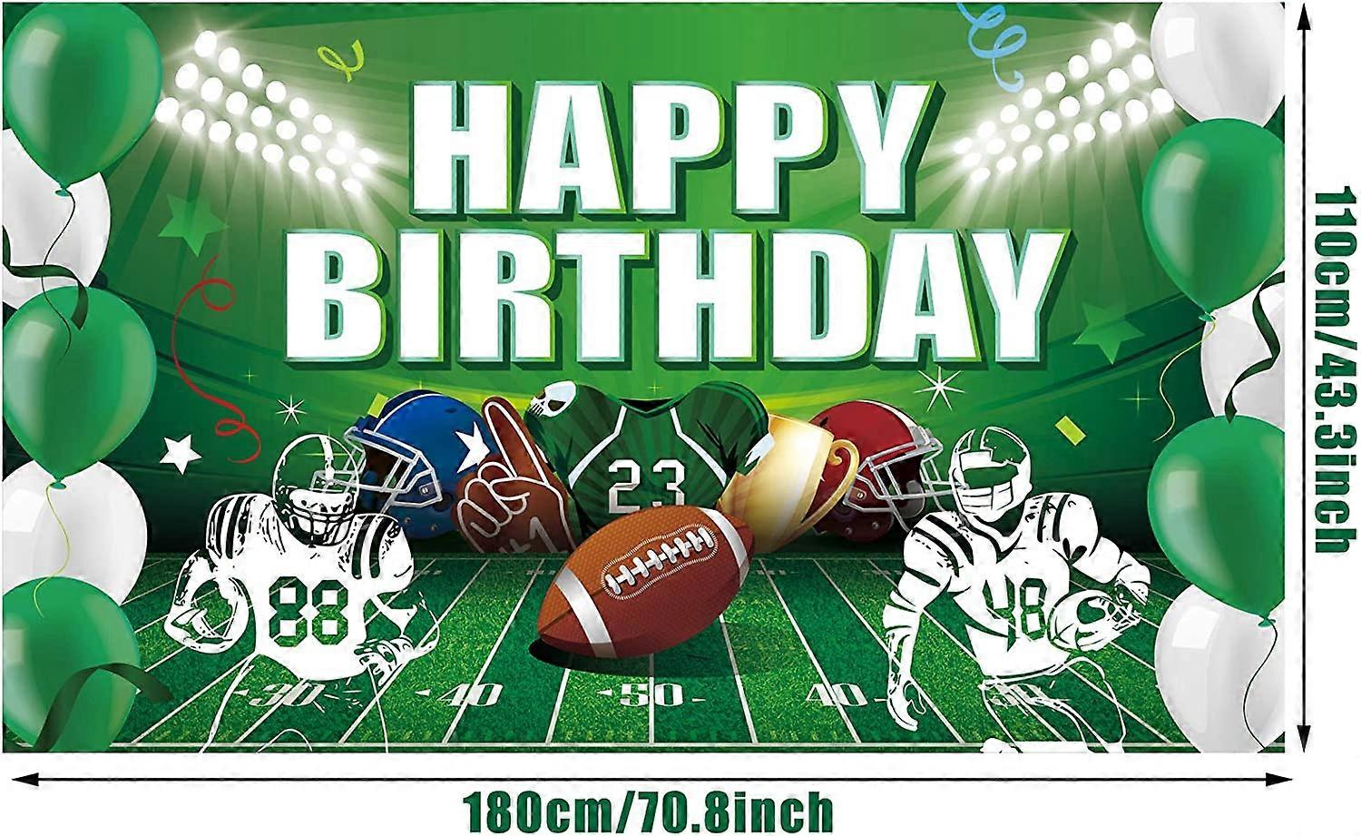 Fußball-Geburtstags-Hintergrund 2,1x1,5 M – Touchdown Banner Für Football-Party