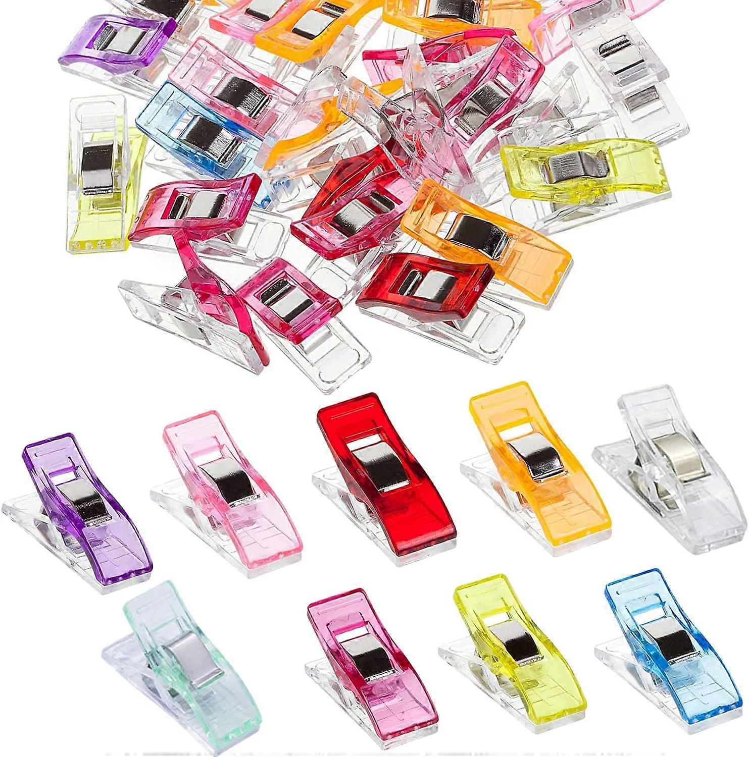 (Assorted Colors)50 PCS Sewing Clips, Multifunctional Sewing Clips, DIY Clips for Sewing, Fabric Fixing