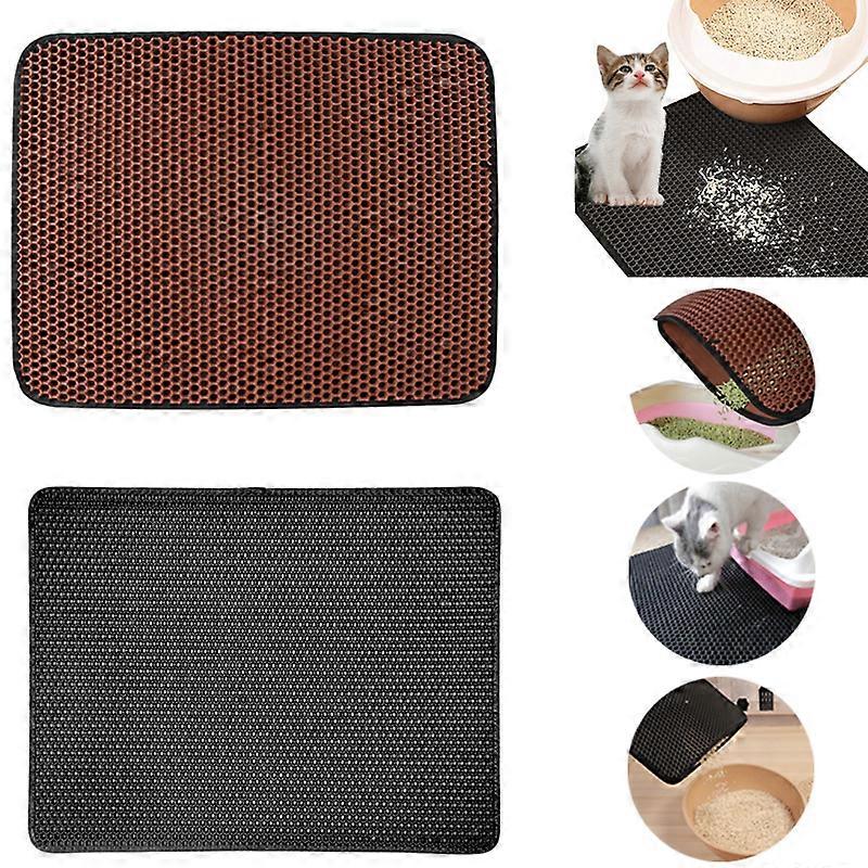 Cat Litter Mat Double-layer Cat Litter Pad Cat litter Trapper Tray Mat Pet Pad Kennel Cushion