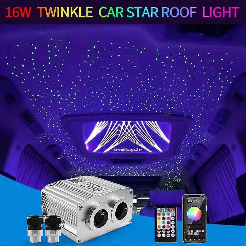 16W Twinkle LED αυτοκίνητο Starry Sky Light Roof Star Fiber Light Auto Accessories Home Decor ζωηρόχρωμος εσωτερικός λαμπτήρας οροφής αστεριών
