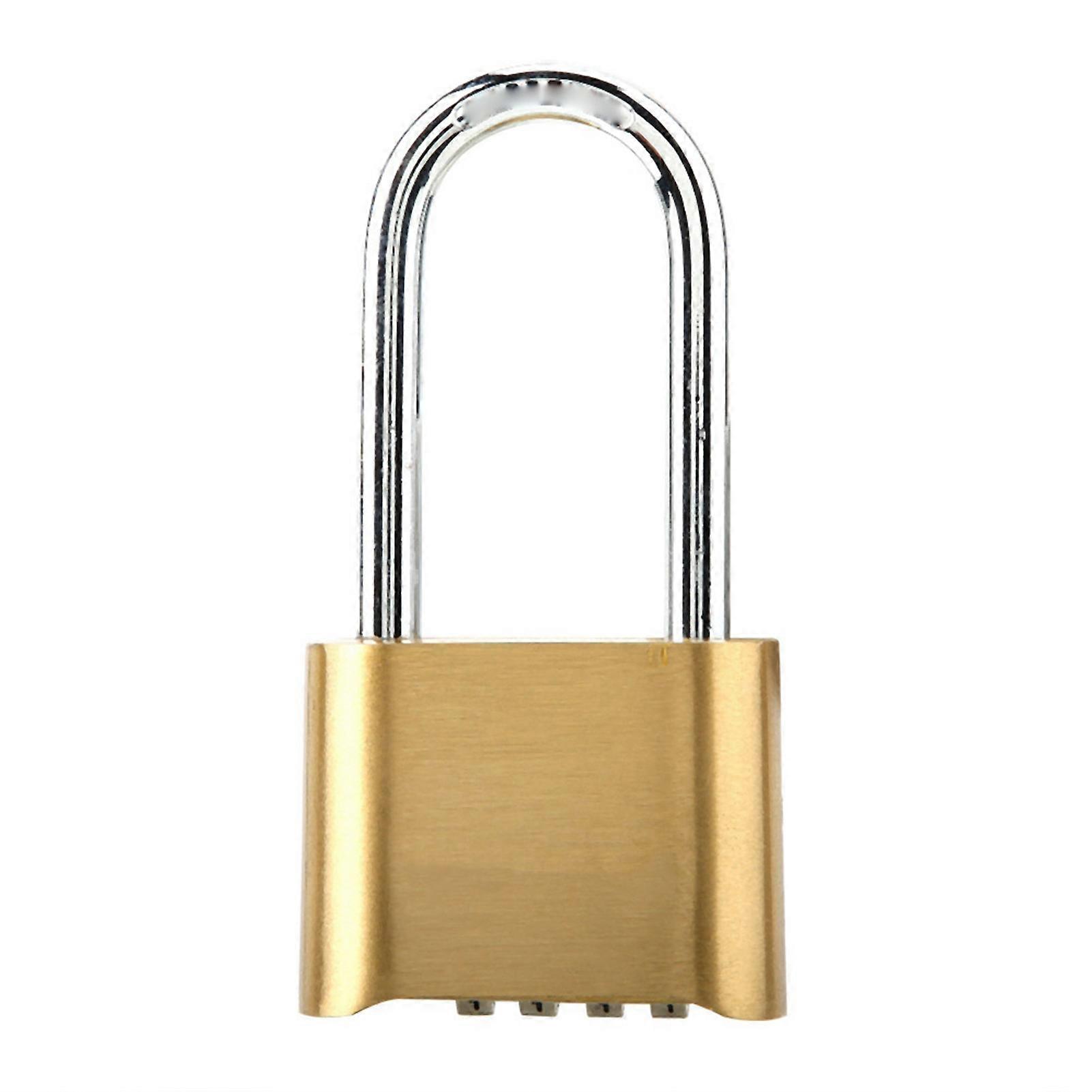 Outdoor Lock 4 Digit Combination Code Long lock Padlock Waterproof Brass