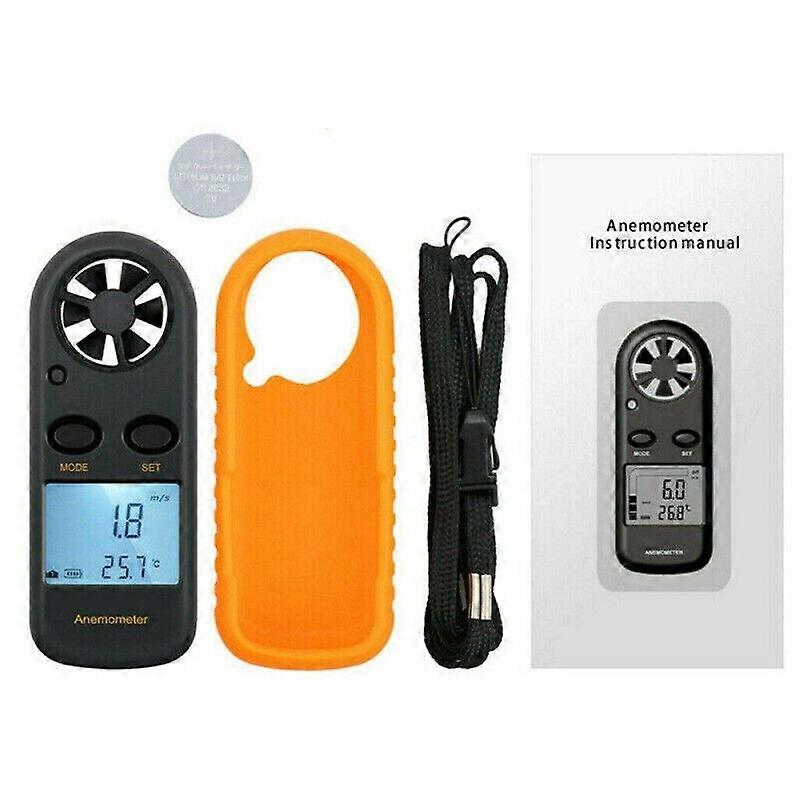Digital LCD Anemometer Thermometer Temperature Meter Air Wind Speed Tester Gauge