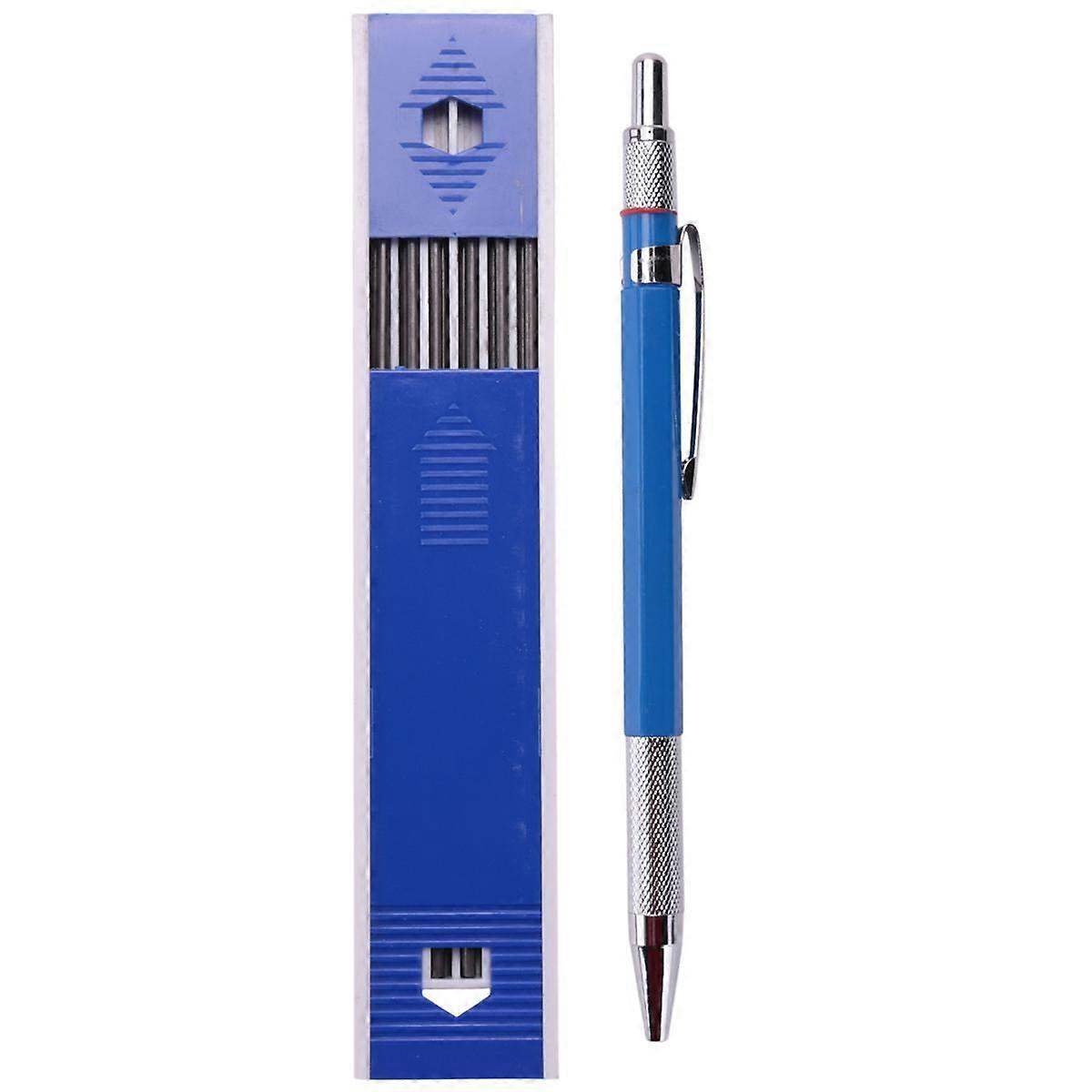 Welders Pencil with 6Pcs Round Refills, 2.0 mm Mechanical Pencil Marker for Pipe Welder Constructio
