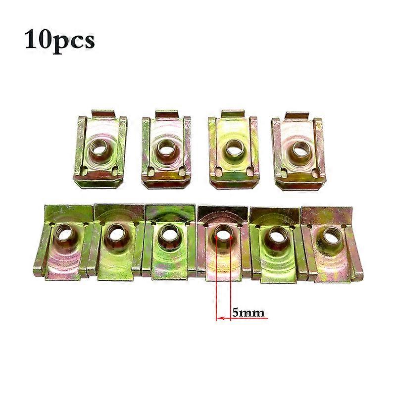 10 Pcs U-Type Car Clips Rivets M5 M6 M8 For Car Motor Tread Panel Spire Nut Fairing Clip Fastener Speed Metal Mounting Clamp