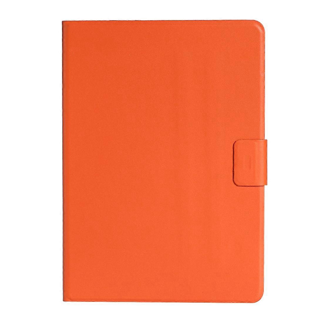 Tablet Case For Lenovo Tab M10 Solid Color Horizontal Flip Leather Case with Card Slots &Holder(Orange)