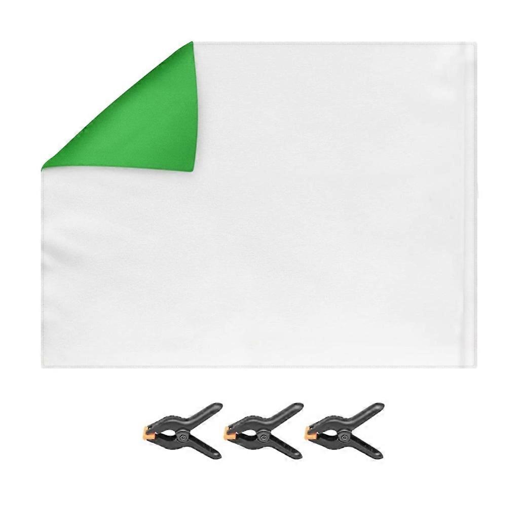 2 in 1 White & Green Photography Backdrops Chromakey Shooting Background Cloth