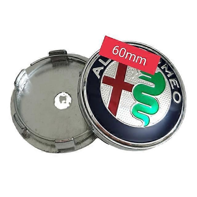 4pcs 60MM car emblem Wheel Center Hub Cap Badge covers for A-lfa ROMEO Mito 147 156 159 166 Giulietta Mito Spider GT Stelvio shry