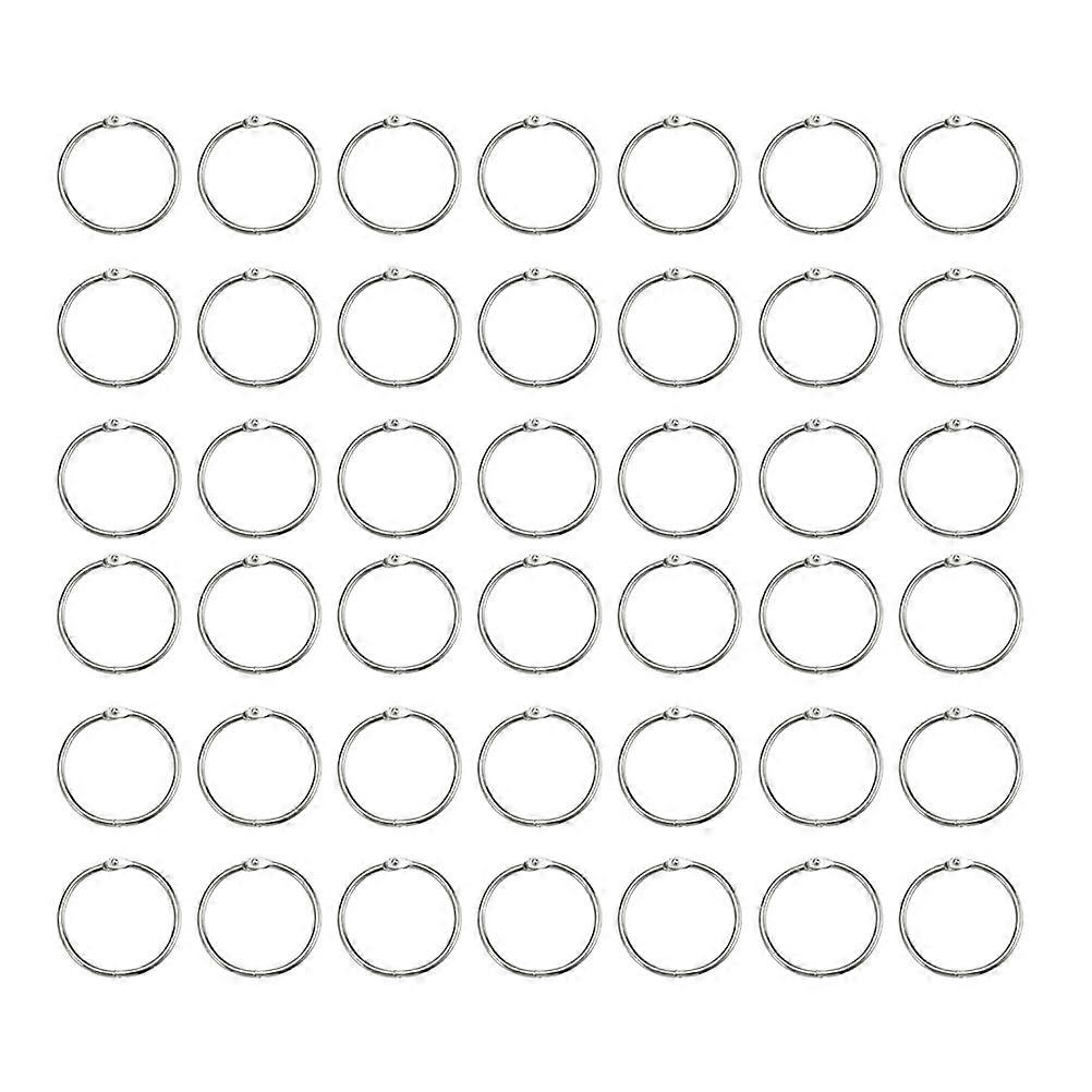 100Pcs Loose-Leaf Connective Rings DIY Opening Connective Hoops Binding Rings (Inner Diameter 25mm Outer Diameter 30mm)