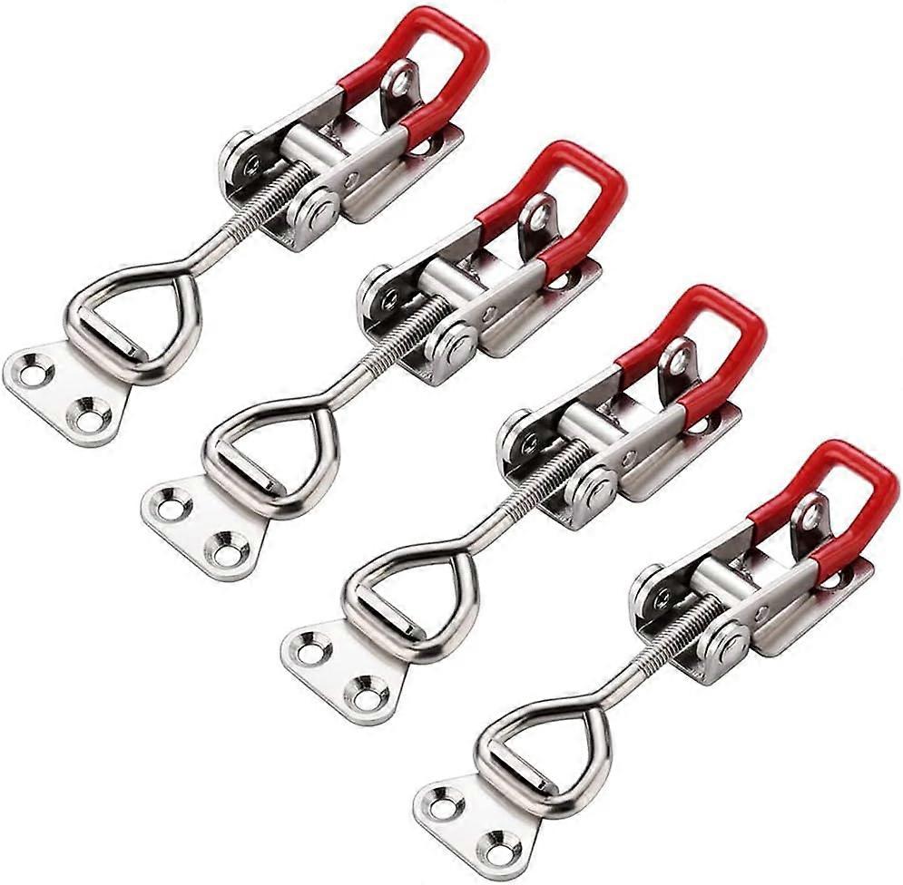 Adjustable Toggle Latches, GH-4001 Toggle Latch, Box Latch, Adjustable Toggle Latch Lever Clasp, 4 Pieces Toggle Latches, Load Capacity Up to 180kg/40