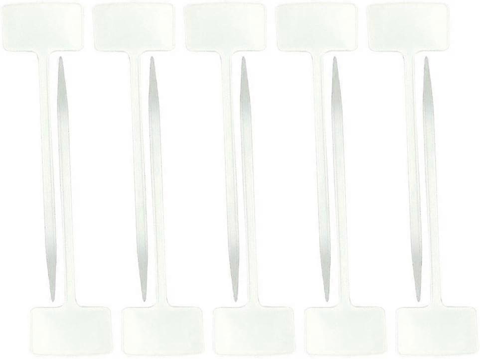 白い植物タグ、プラスチックマーカー、Tタイプマーカー、植物タイプ、再利用可能なガーデンタイプ、防水ガーデンマーカー