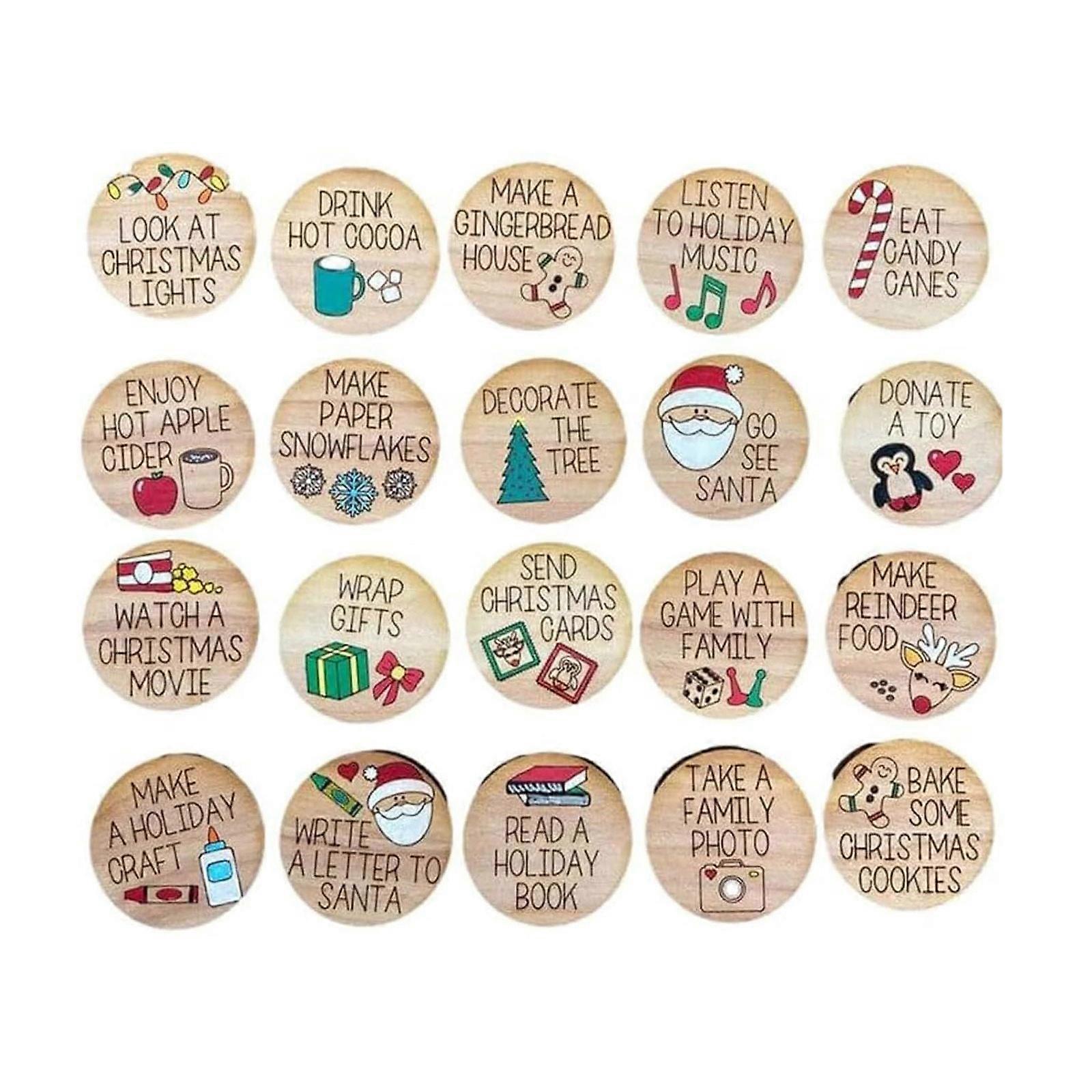 Christmas Countdown Tokens Set Christmas Advent Tokens Countdown To Coins 2024