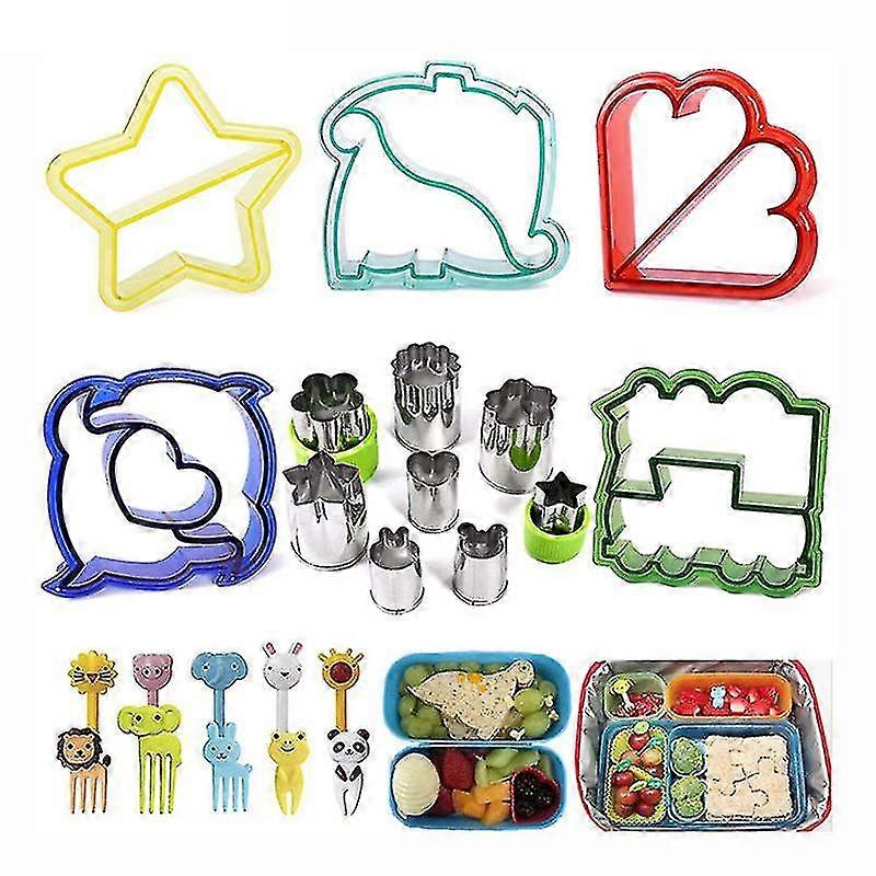 23pcs / set Sandwich Cutter mit niedlichen Tierform Obst Brot Kruste Cutter-MXBC