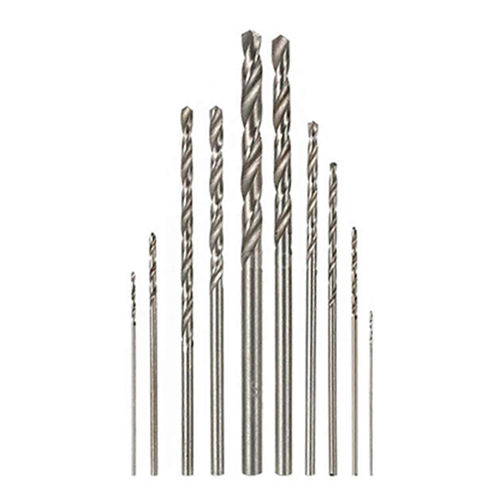 10Pcs Twist Drill Bit Useful Strong Steel High Speed HSS Drill Bit Set for DIY grinding