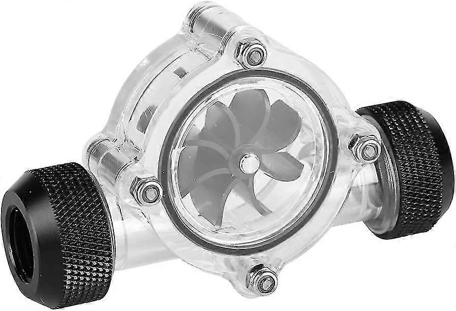 Computer water and cold water flow meter flow meter 8-leaf water flow meter turbo black G1/4 2 points interface