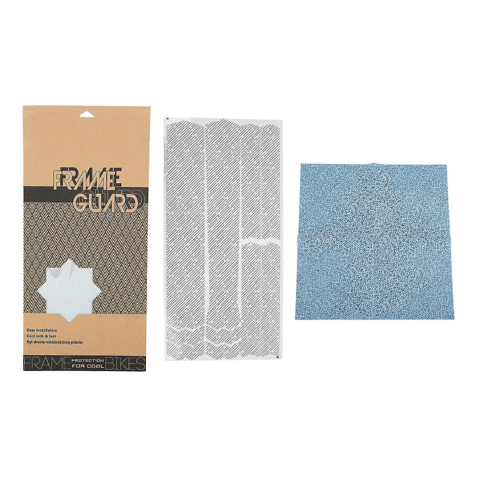 ENLEE One Set Bike Frame Sticker Thermoplastic Polyurethane Bike Frame Protection Tape for Riding Protective Equipment Stripe Pattern