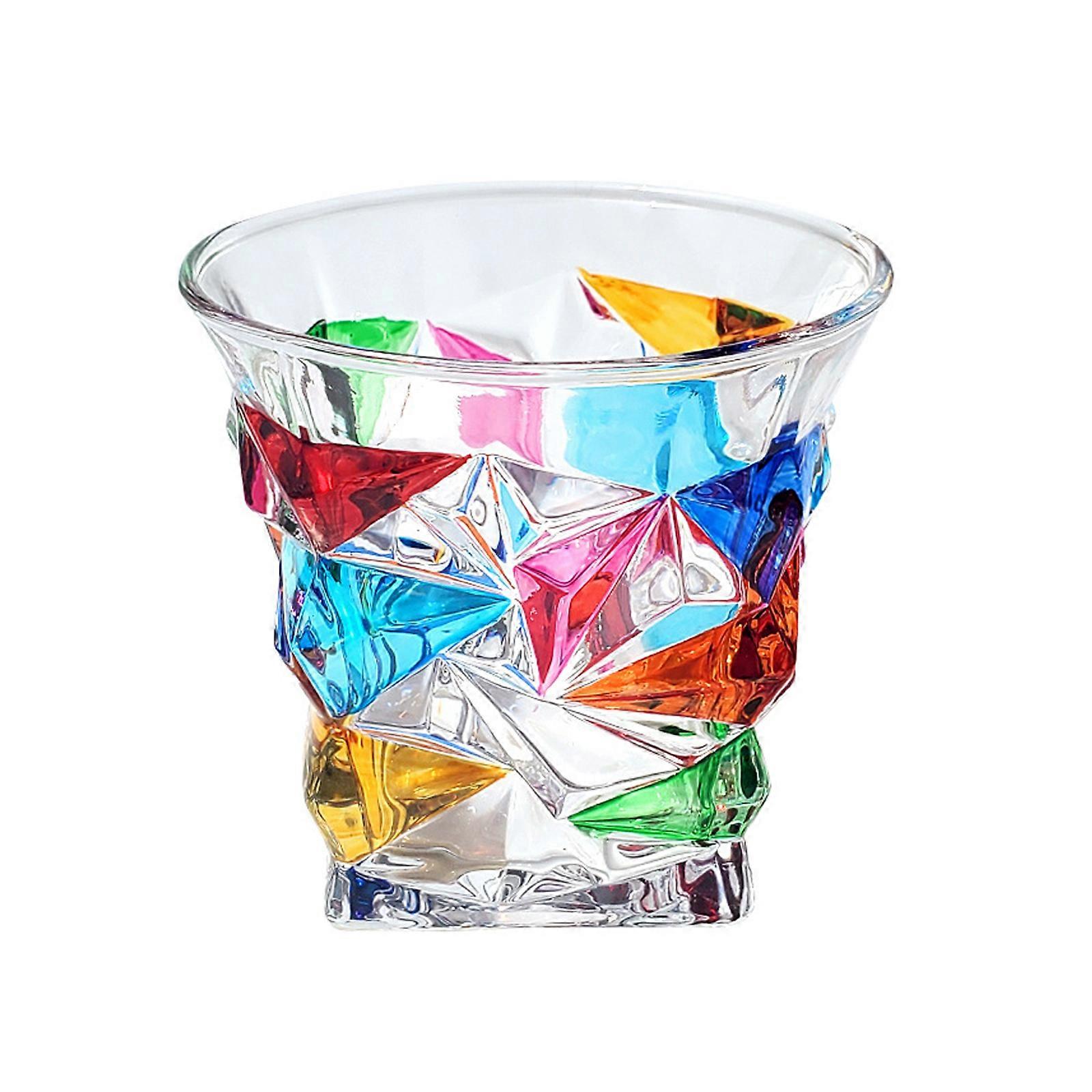 whiskey glasses Drinking Creative Painted crystal Irregular Whiskey Water Wine Cup