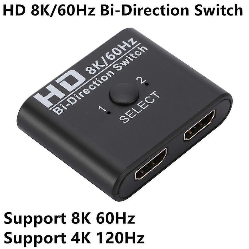 8K 60Hz HDMI Switch Splitter Bi-Direction 1x2/2x1 Two-way HDMI-compatible Switcher Selector 2 in1 Out for Projector PS4/3 Xbox TV Box Switcher Adapter