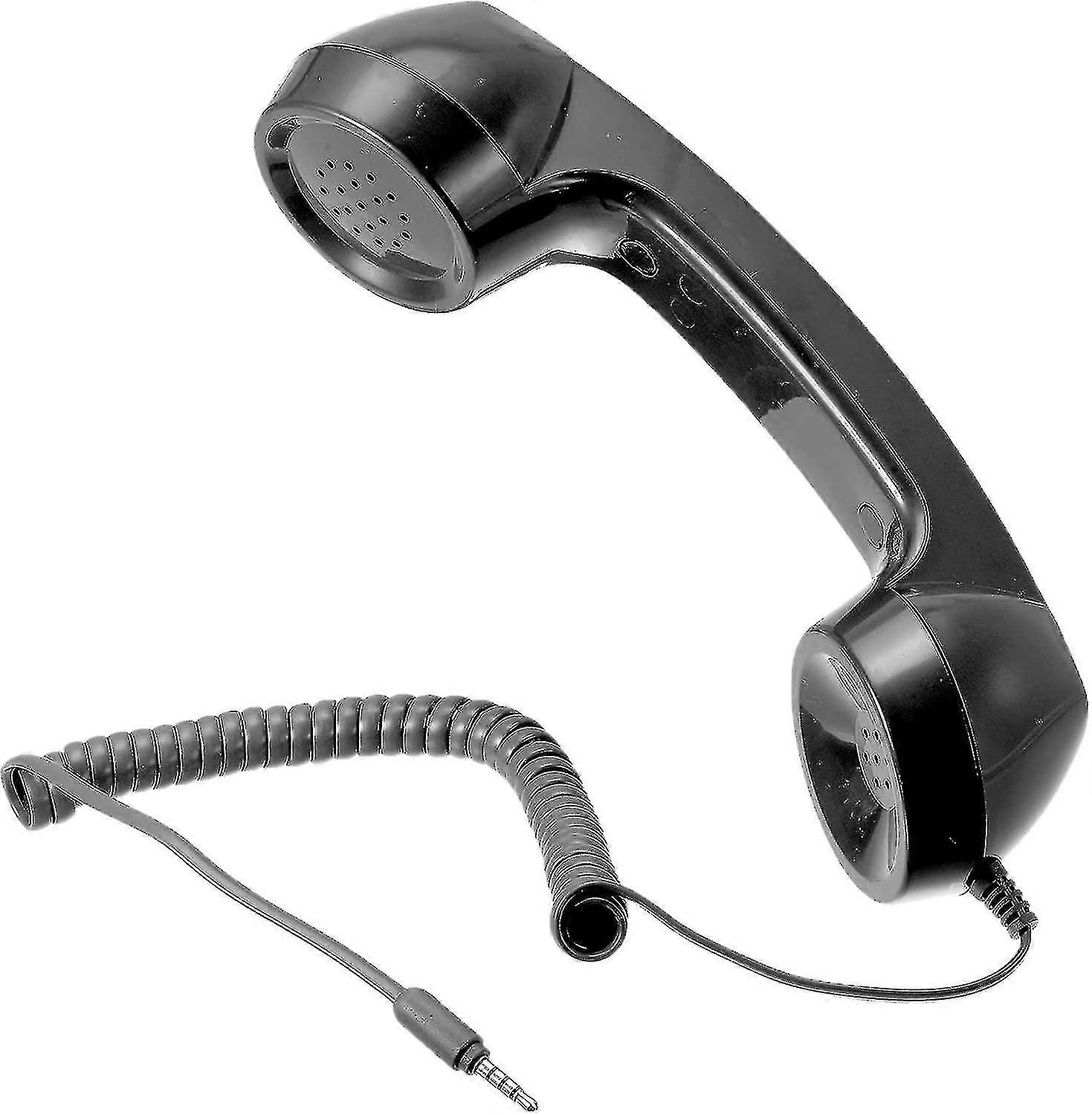 3.5mm Retro Telephone Handset Telephone Receiver For Microphone Speaker Smoothpink