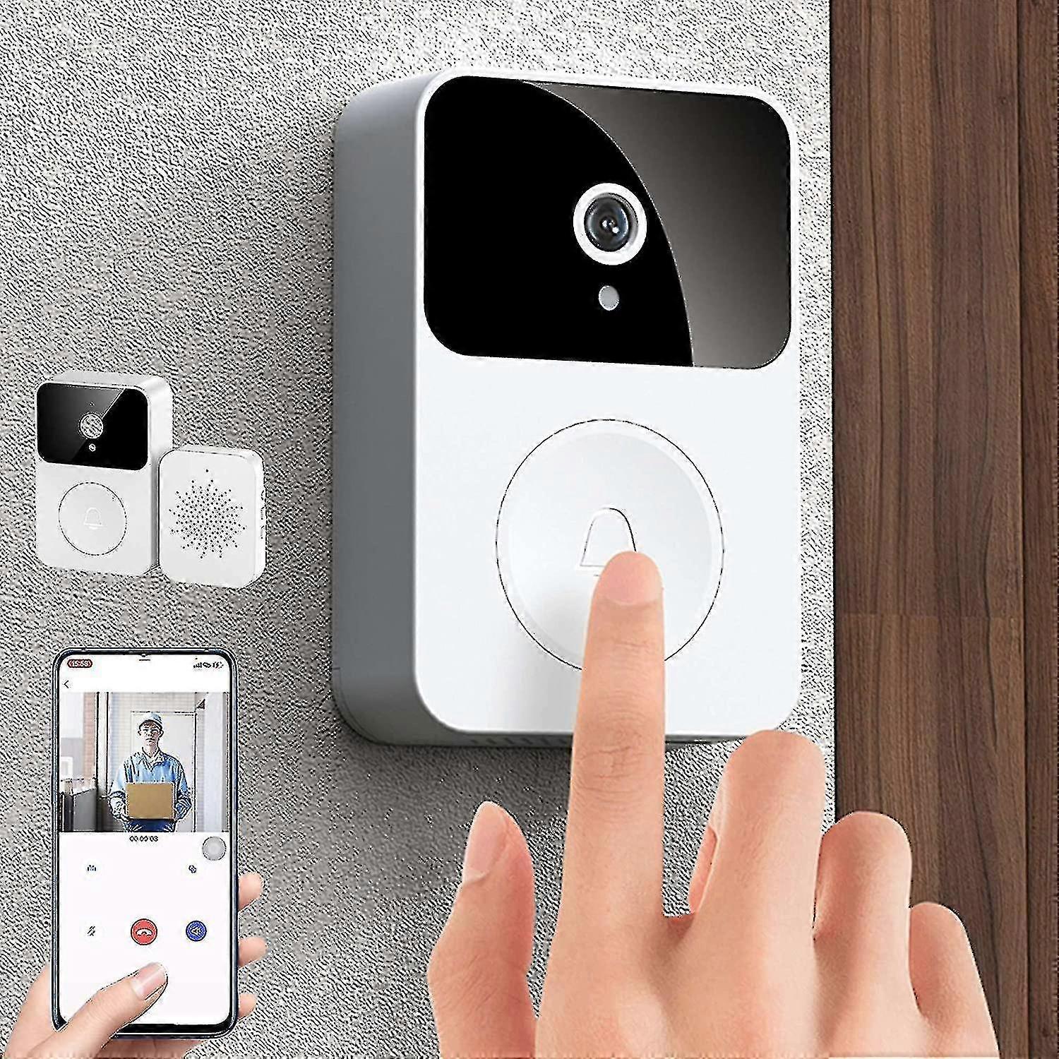 Smart Video Ring Doorbell Home Intercom, Smart Wireless Remote Video Doorbell, High-definition Night Vision Wifi Charging Anti-theft