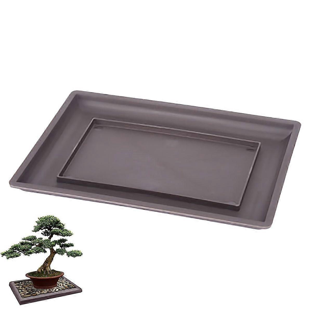 1pcs 20.5*14.6cm Brown Rectangular Flower Pot Tray Simple Stylish Thickening