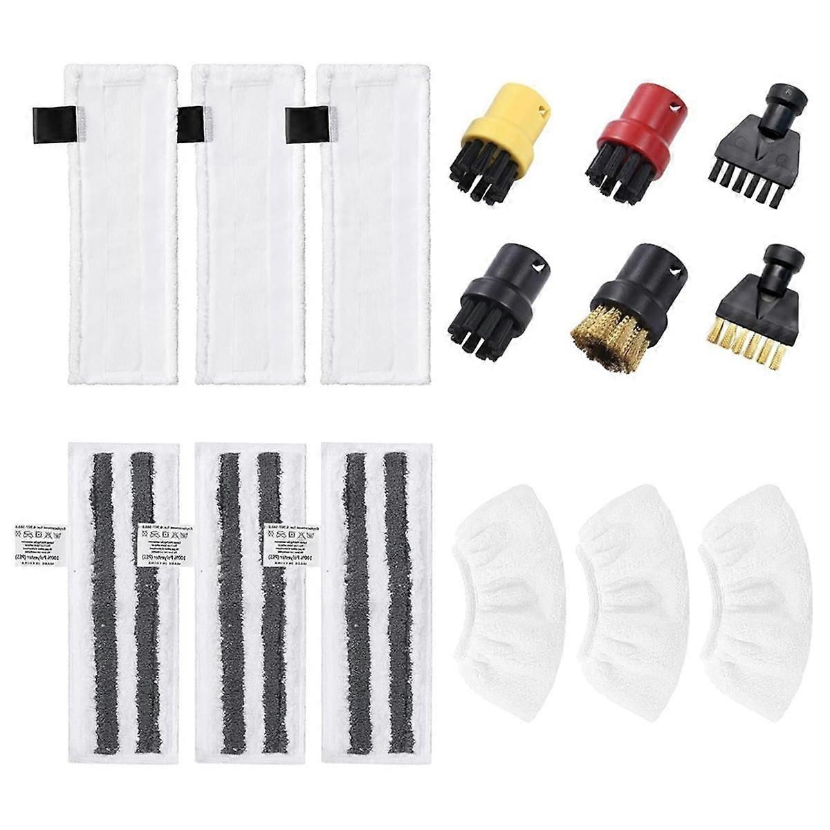 Steam Cleaner Accessory Set for Steam Cleaner EasyFix SC 2, SC 3, SC 4, SC 5 Mop Cloth Brush Nozzle