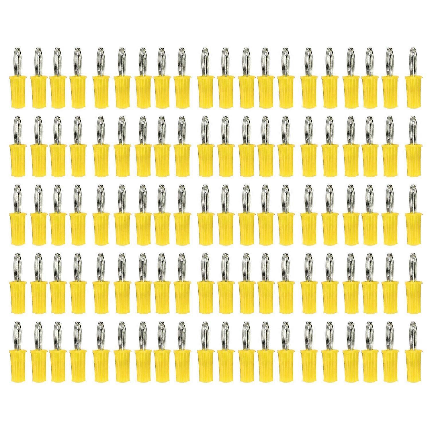 100Pcs Banana Socket 4mm ABS Nickel Plated Brass Material Good Performance Electrical Connections To