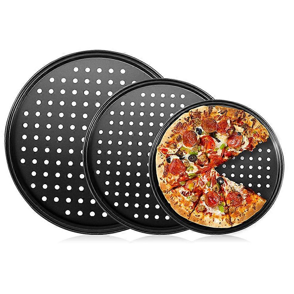 Pizza Tray Punching Baking Tray Non-Stick with Hole Pizza Mold Barbecue Tray Baking Mold Round Baki