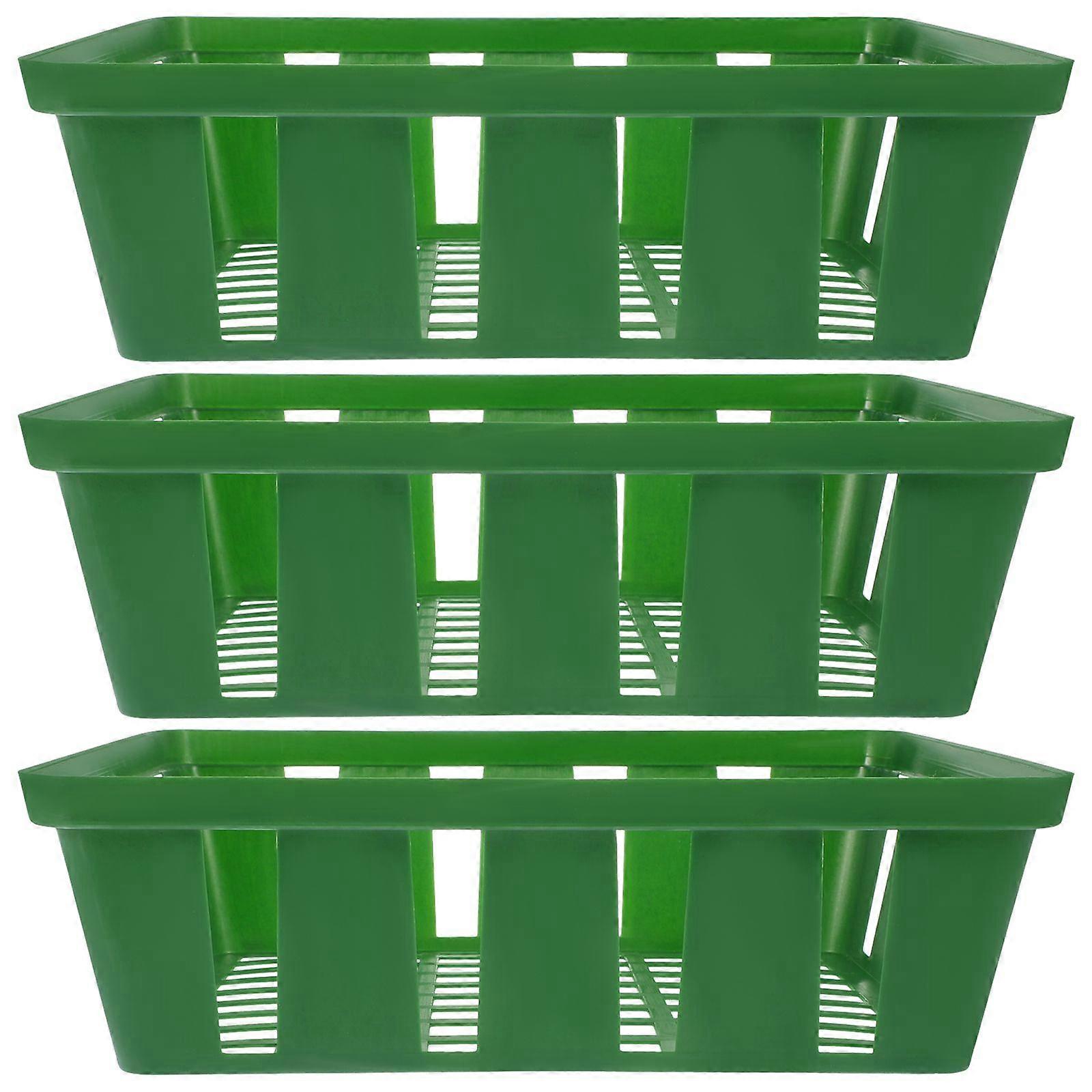 3pcs Plastic Plant Baskets Planter Nursery Baskets Small Plastic Nursery Baskets
