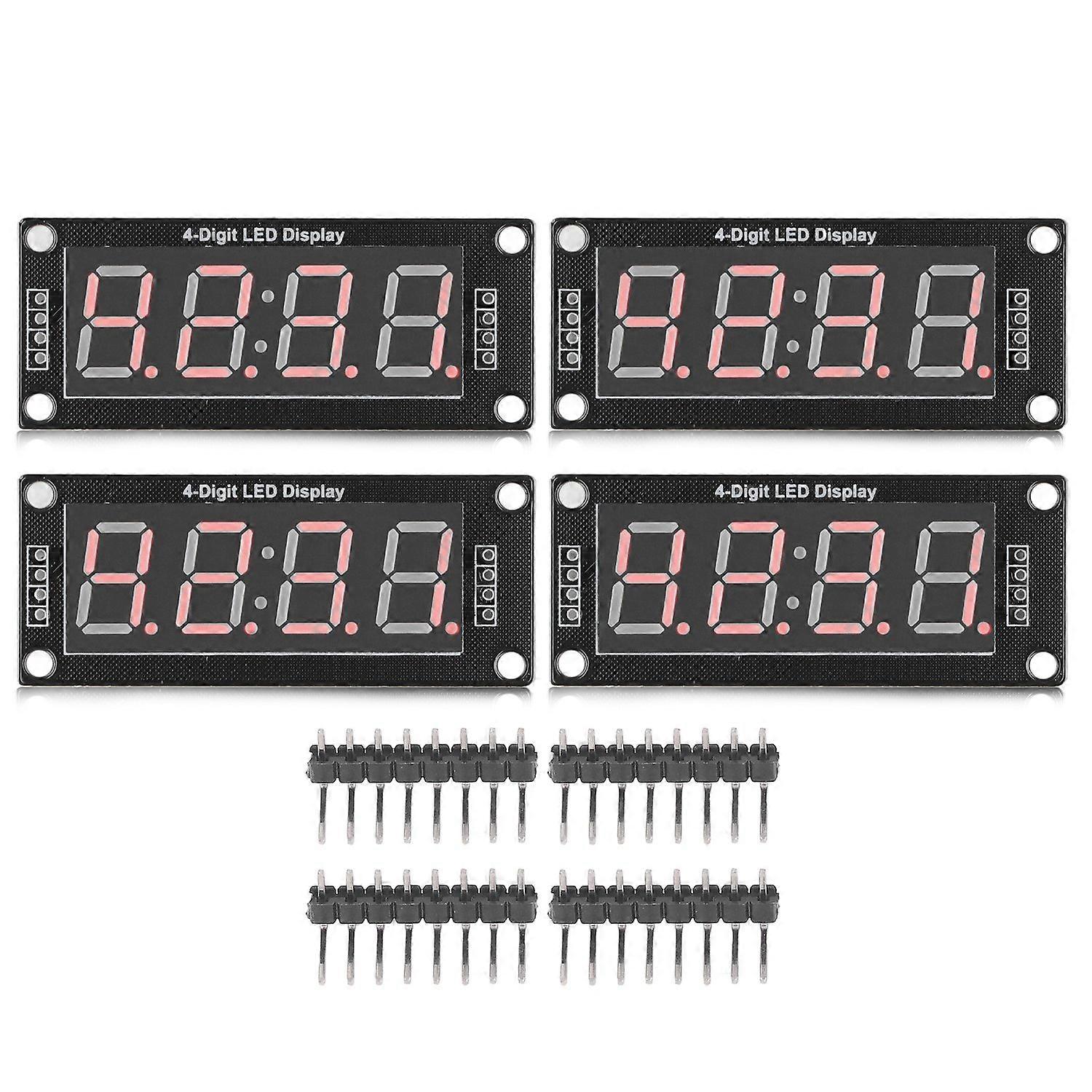 4 Set 4 Digit Digital Tube LED Display Board 7 Segments Clock Module TM1637 0.56in Red MRA041D