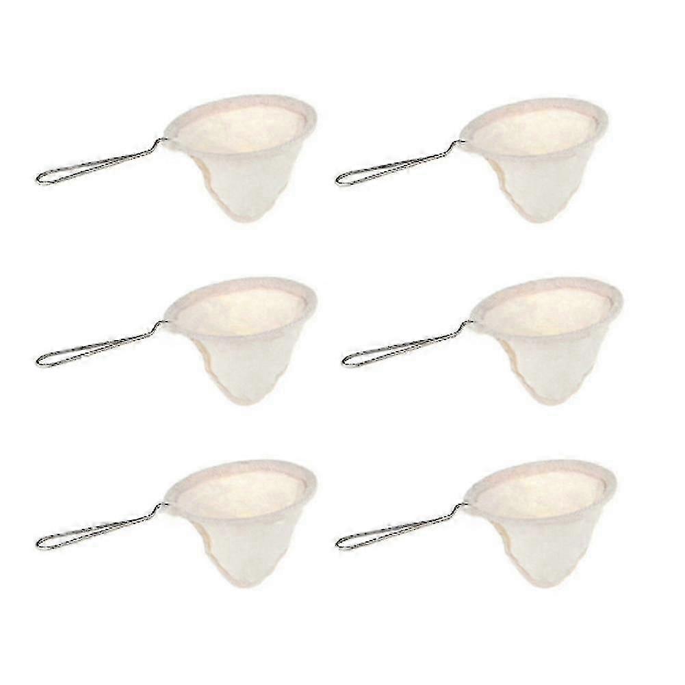 Sac filtrant à café réutilisable à la main Poussif à café Filtre-6pcs