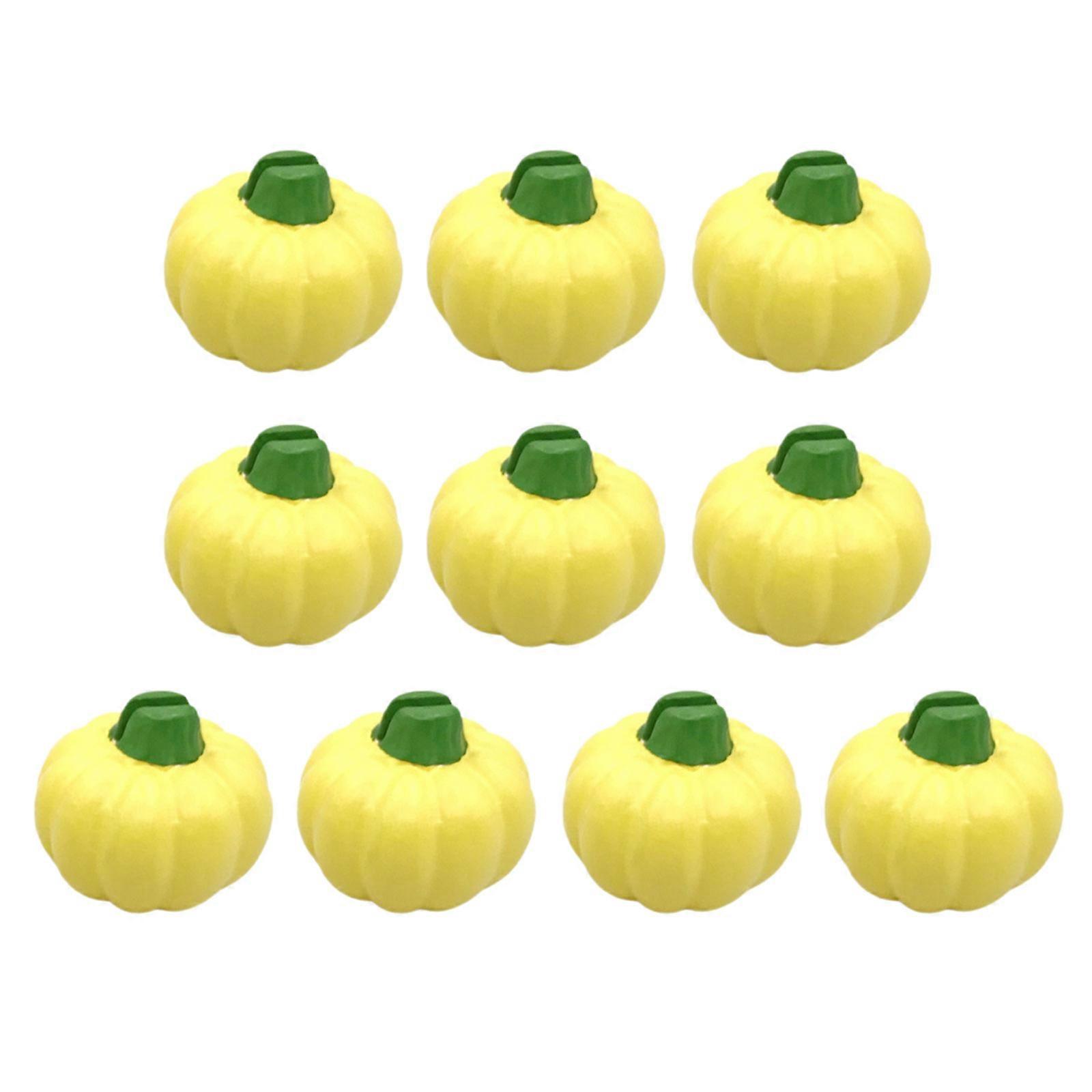 Pack of 10 Pumpkin Photo Stand Holders Stylish Autumn Pumpkin Card Holders Organizers For Dining Table Decoration  Yellow