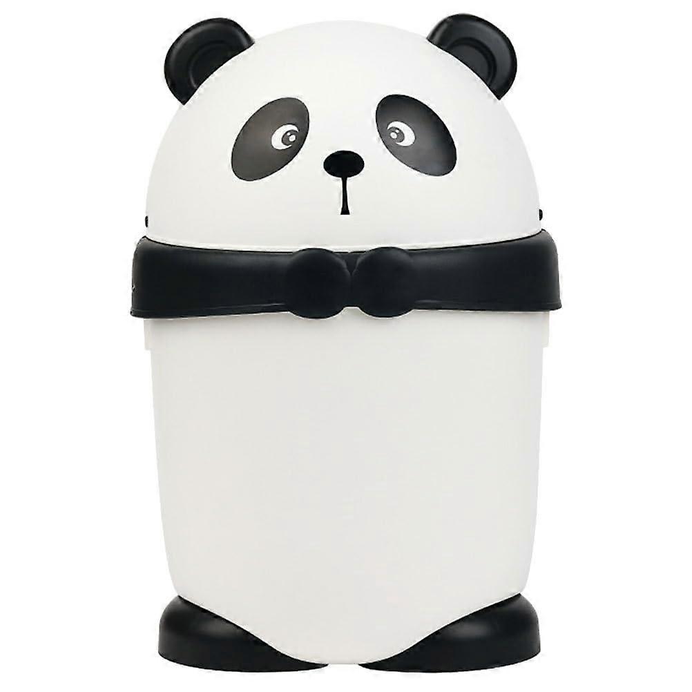 Panda-Shaped Waste Bin - Compact Recycling & Trash Can