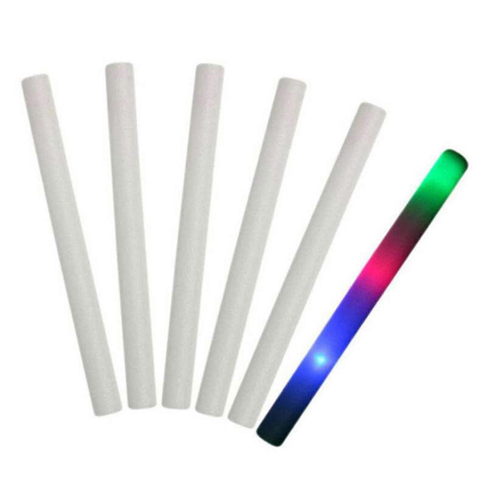 50pcs Colorful LED Foam Glowing Sticks Multi-purpose Flashing Light for Party Halloween