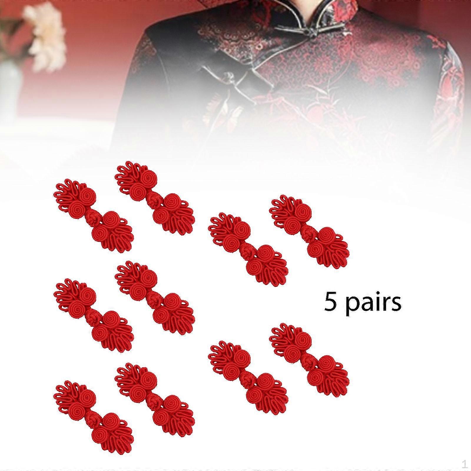 5 Pieces Chinese Knot Frog Buttons Closures Chic Decor Closure for