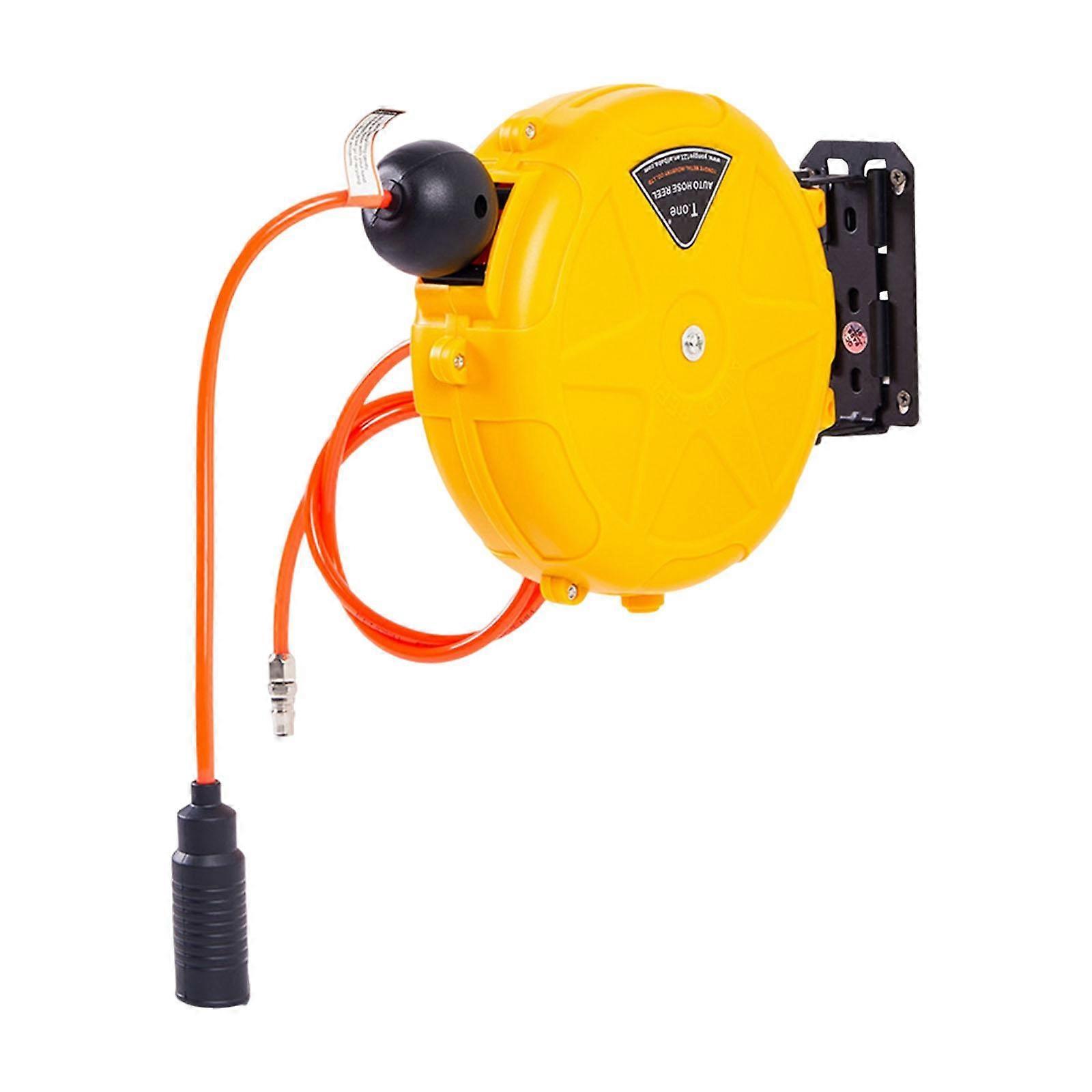 Automatic Retractable Air Hose Reel Slow Retraction for Watering Garage