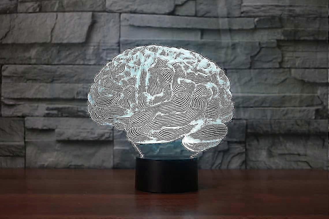 الدماغ 3D الوهم ليلة ضوء الاكريليك ضوء 3D الفنون نموذج الدماغ أدى ضوء الألوان تغيير غرفة نوم ضوء الليل الهدايا [XH]