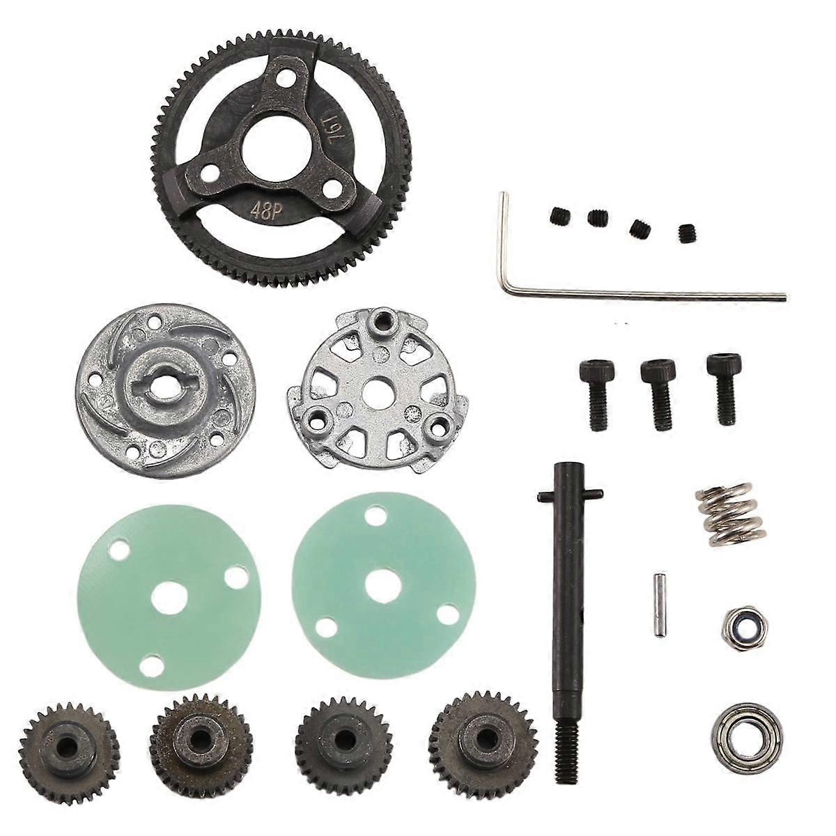 Metall 0.8M 48P Hauptzahnrad & -Getriebesätze für /Slash 2WD 1/10 RC Auto Modellteile 76T