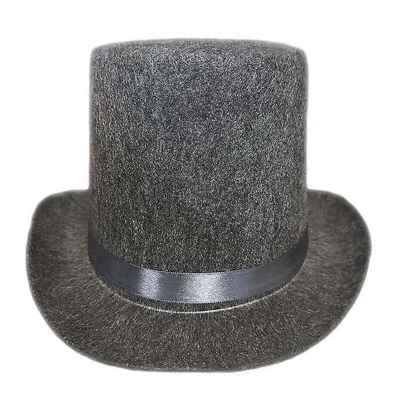 Bristol Novelty Unisex Wool Effect Top Hat Gray