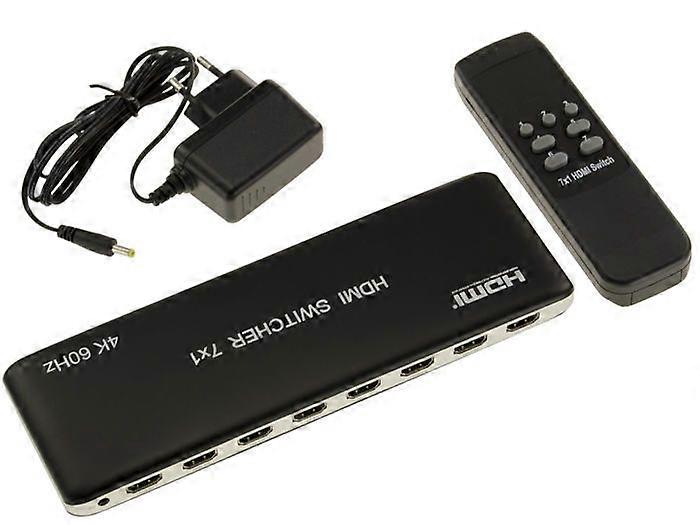 KALEA-INFORMATIQUE HDMI 2.0b 4K 60Hz Switch Alimenté 7 Entrée à 1 Sortie - Télécommande