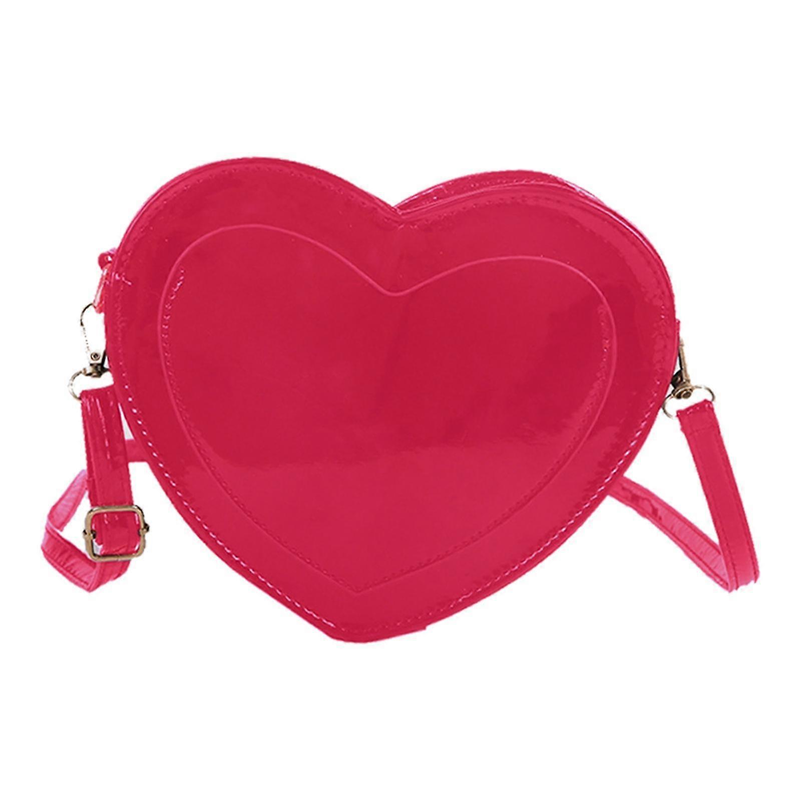 ハート型ショルダーバッグ光沢のあるPUレザー調節可能な取り外し可能なショルダーストラップ