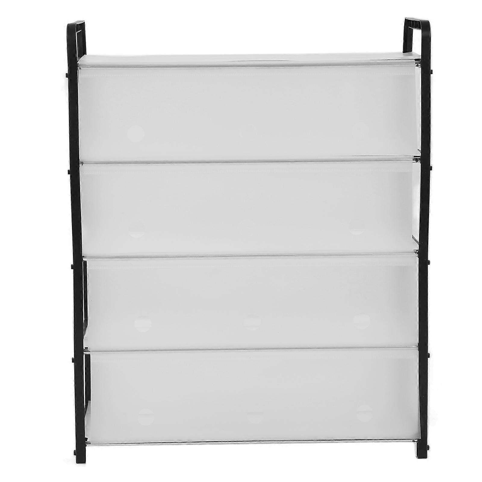 Multi Layer Steel Pipe Assembly Simple Stackable Rack Storage Dustproof Shoe Shelf for Home Dormitory